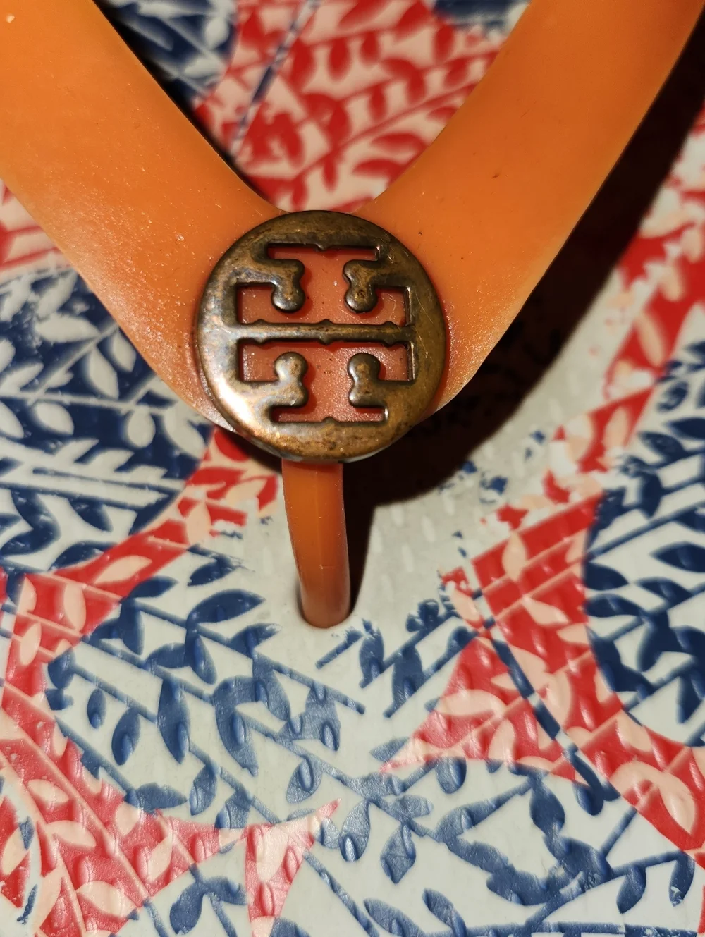 Tory Burch Orange Platform Flip Flops Sz 7